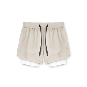 Shorts de sport IOTA SPORTS 2 en 1, écologiques, séchage rapide, super doux, extensibles, pour l'entraînement, impression de logo personnalisée - Product Image 1