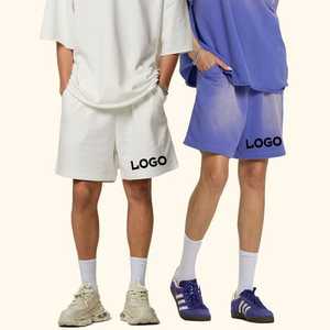 กางเกงขาสั้นผ้าฟลีซสำหรับผู้ชายวินเทจผ้าคอตตอนสีสดใส - Product Image 3