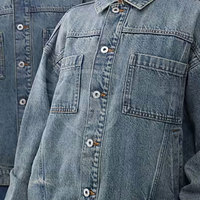 Dernier design, veste en jean unisexe de haute qualité, taille personnalisée, avec logo sur le devant, 100% coton respirant, fabriqué au Pakistan