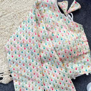 Blusa de algodón Khadi puro de diseñador indio, ropa nupcial, ropa de fiesta, blusa étnica para mujer y niña, Color blanco, fantasía exclusiva - Product Image 1