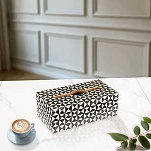 กล่องทิชชู่ทำจากเรซิ่นไม้ที่ใส่กระดาษเช็ดปากที่ใส่กระดาษทิชชู่ลูกแก้วลายคริลิคทรงสี่เหลี่ยมลายคริสต์มาสวาเลนไทน์ - Product Image 6