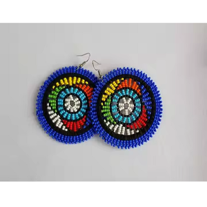 Pendientes de Cuentas de Semillas Multicolores, Joyería Artesanal de Moda, Pendientes Delicados con Borlas de Cuentas para Mujer, Hechos a Mano en India - Product Image 2