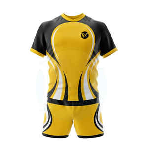Ropa Deportiva 100% Poliéster Transpirable, Uniforme de Rugby de Manga Corta, Talla Grande, Calidad Premium, Superventas, Unisex - Product Image 1