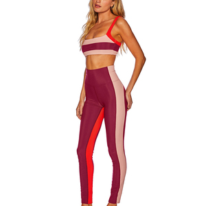 Haute exigence femmes Yoga ensemble 2 pièces ensemble vêtements actifs Fitness Yoga porter costumes Leggings soutien-gorge ensembles pour dames - Product Image 4