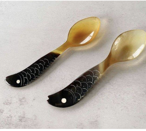 Cuillère classique en corne 100% naturelle, style animal, écologique, pour servir sur la table, décoration de la maison - Product Image 5