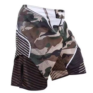 Shorts de boxe pour hommes avec logo personnalisé, prix raisonnable, entraînement, broderie, nouveaux shorts de MMA respirants pour hommes, sublimation - Product Image 3