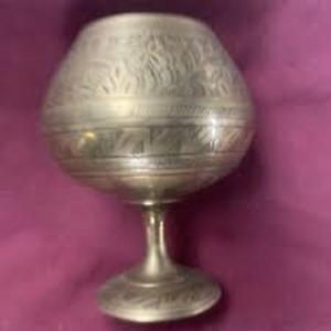 Copa de vino de latón plateado y dorado, copa de vino blanca de alta calidad - Product Image 1