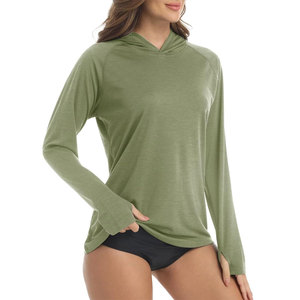 T-shirts à capuche en polyester à séchage rapide pour femmes, manches raglan - Product Image 6