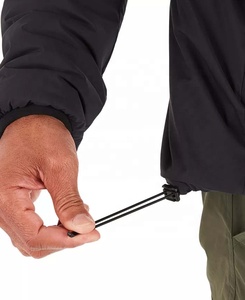 Veste coupe-vent en nylon froissé légère et décontractée personnalisée pour homme, veste imperméable vierge avec capuche - Product Image 2