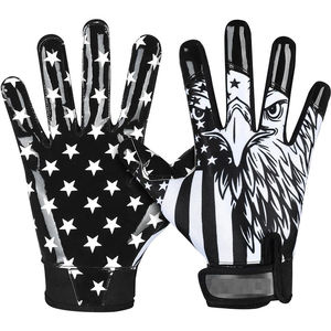 Gants de football américain en latex de haute qualité, conçus sur mesure, paume confortable, imperméables, écran tactile, gants de gardien de but, vente en gros - Product Image 4