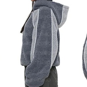 Sweat à capuche surdimensionné en polaire Vêtements vintage américains pour hommes High Street Fashion Zipper Sweatshirt Men Streetwear - Product Image 4