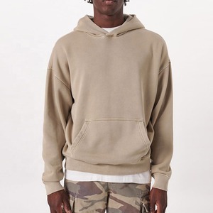 Haute qualité 100% coton Baggy unisexe à capuche lavage à l'acide poids lourd sweats éponge français sans ficelle pour l'hiver - Product Image 1