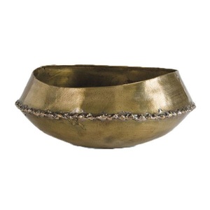 Bol décoratif artisanal personnalisé en laiton et aluminium, finition haut de gamme, pour service hôtelier et décoration maison et table - Product Image 4