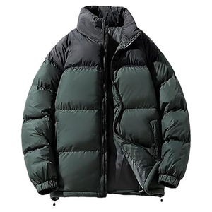 Veste matelassée en laine pour homme, capuche, style streetwear, fermeture éclair sur le devant, service OEM disponible, standard - Product Image 5