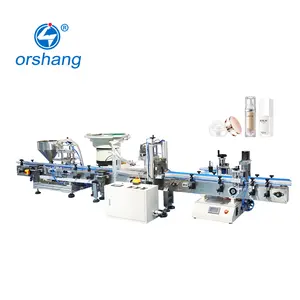 Automatic Liquid Water Bottle Paste Lotion Bottle Cosmetic Filling Capping And Labeling Machine Production Line