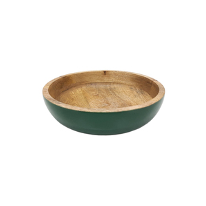 Bol de service de nourriture de forme ronde en bois de vente chaude fini naturel pour la table à manger de cuisine bols de service de nourriture et de collations - Product Image 1