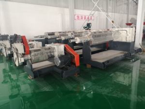 폐기물 PP PE 펠릿 화 라인 HDPE LDPE 재활용 과립기는 PET 과립을 만듭니다 PA 모터 PLC 엔진 <span class=keywords><strong>PVC</strong></span> PC 과립 기계 - Product Image 4