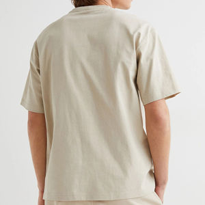 Meilleure vente T-shirt Boxy surdimensionné à col ras du cou 100% coton pour hommes T-shirt de rue à impression personnalisée en taille courte - Product Image 2