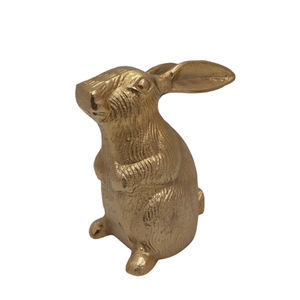 Aluminium Decorative <b>Rabbit</b> Sculpture Rough Brass Gold Colour Modern Design Christmas <b>Gift</b> & Christmas Decoration - Product Image 3