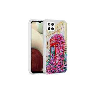 Coque en silicone de luxe à motif pailleté pour Samsung Galaxy A12, coque arrière marbrée scintillante avec placage style Ins, modèle 7 Plus - Product Image 1