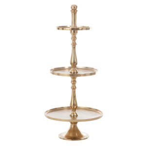 Attractive Design Gold Finished Round Brass 2 <b>Tier</b> <b>Cake</b> <b>Stand</b> for Party Decoration Wedding & Engagement <b>Cake</b> Tools - Product Image 4