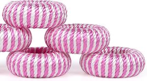 Rond de serviette élégant en plastique rayonne pour les occasions spéciales-Améliorez votre décor de table à manger pour les mariages, les vacances de Noël - Product Image 2