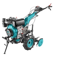 Motoculteur à essence 7 CV pour labourage agricole et jardinage, moteur fiable et durable, cultivateur agricole à 3 rangs avec distributeur de semences