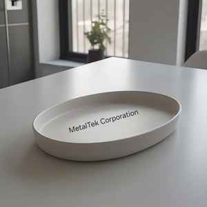 Bandeja DE SERVICIO DE Metal ovalada negra de alta calidad más vendida para el hogar, hoteles, precio al por mayor de fábrica, bandejas de regalo decorativas elegantes - Product Image 2