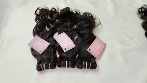 Extensión de cabello humano virgen a granel del sur de la India, máquina de extracción simple, trama doble, 100 gramos, pelos ondulados naturales Remy crudos, JERRY - Product Image 4