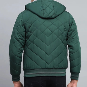 New Pakistan Manufactured High Quality 2025 Lightweight Breathable High Street Style Outdoor Men's <b>Green</b> Puffer Jacket - Product Image 5