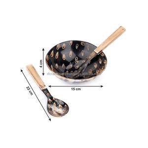 Vente chaude meilleure qualité corne naturelle fabriqué bol de fruits de table pour la fête à la main en Inde par RF Crafts - Product Image 6