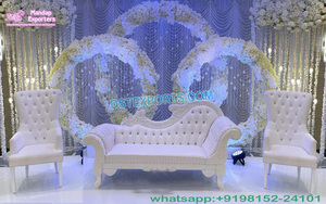 Loveseat DE BODA italiano de aspecto dorado para pareja, novia, novio, Loveseat para escenario de boda, sofá de boda de estilo italiano para novia - Product Image 3