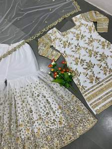 Ropa étnica india Nuevo diseñador Ropa de fiesta Look Bordado Sharara Salwar Suit/ Palazzo Suit Collection - Product Image 4