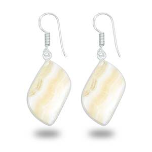 Boucles d'oreilles en aragonite jaune, design unique, sertissage classique, cluster solide, cadeau de mariage, nouvelle arrivée 2026, boucles d'oreilles pour femmes - Product Image 5