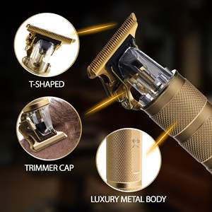 Recortadora de Barba de Precisión para Hombre T-Blade, Cuchillas de Titanio Doradas, 4 Peines Guía, Recargable y Sin Raspaduras, Resistente al Agua IPX7 - Product Image 6