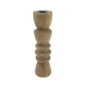 Décoration de table pour la maison Bougie en bois Porte-pilier en bois et métal Ivoire Centre de table Design moderne Bougeoir - Product Image 3