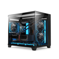AntarcChill Popular Panoramic Clear PC Case High Airflow Mid-Tower Gaming Computer Case Aluminum Alloy MicroATX