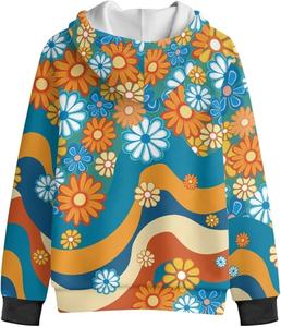 Girl's Full Zipper Hoodies Fleece Long Sleeve Hooded Sweatshirt Casual Jacket Sublimated <b>hoodie</b> for <b>Child</b> - Product Image 2