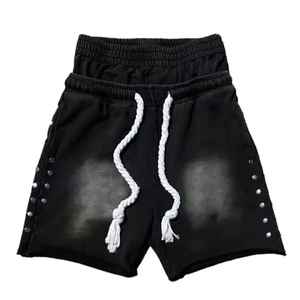 กางเกงขาสั้นวิ่งออกกำลังกายผู้ชายผ้าฝ้าย100% ติดพลอยเทียมเอวสองชั้นเป็นมิตรกับสิ่งแวดล้อมซักได้ตามต้องการ - Product Image 1