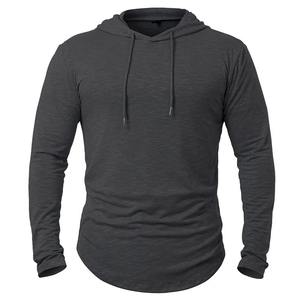 Sudadera atlética para hombre, capucha, manga larga, punto ligero, impresión Digital para gimnasio, correr, Jersey informal para otoño - Product Image 1