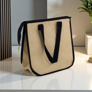 PureEco fourre-tout en jute sac à provisions à bandoulière pour femmes écologique personnalisé sac de transport durable promotionnel réutilisable - Product Image 2