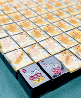 Ensemble de Mahjong noir motif de police boîte-cadeau de carreaux de Mahjong personnalisé ensemble de Mahjong américain