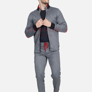 Customizable Men's Plus Size Winter <b>Tracksuit</b> Set Zipper 100% Cotton Jogging Suit Breathable Eco-Friendly Printed Logo - Product Image 3