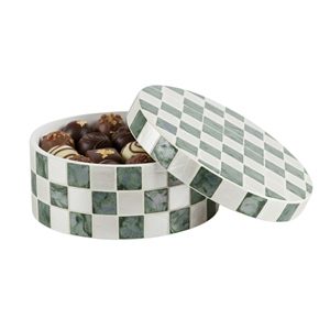 Caja de chocolate de nácar a cuadros, caja de regalo de chocolate MOP hecha a mano de alta calidad para vacaciones de Ramadán, hecha en Vietnam - Product Image 1