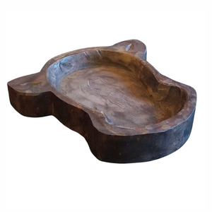 Cuenco de madera con forma de cabeza de vaca de diseño personalizado, casa de campo rústica, regalo único, ganado, decoración occidental, cuencos de masa de madera con mango - Product Image 5