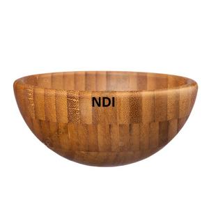 Bol en bois de mélange et de service de salade de fruits au design fait à la main Vaisselle pour la maison et l'hôtel Décoration Bol en bois rustique - Product Image 5