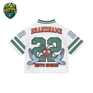 Último diseño personalizado 100% poliéster secado rápido malla Jersey transpirable manga corta Camiseta para Streetwear fútbol impreso Logo - Product Image 2