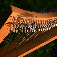 Harpe 26 cordes celtique à leviers, musique folklorique irlandaise, en bois de hêtre fait main, qualité supérieure, livrée avec sac de transport et clé d'accordage UNBRIDLEDS