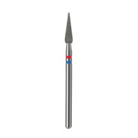 Foret à ongles professionnel en diamant de 3,0 mm bleu + rouge pour la pédicure et la podologie