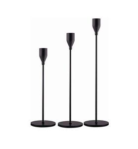 ชุดเชิงเทียนโลหะตกแต่งทองเหลืองโบราณ3ชิ้นแบบทุบขาตั้งไฟตกแต่งสีดำคุณภาพสูงสำหรับบ้านและโรงแรม - Product Image 1